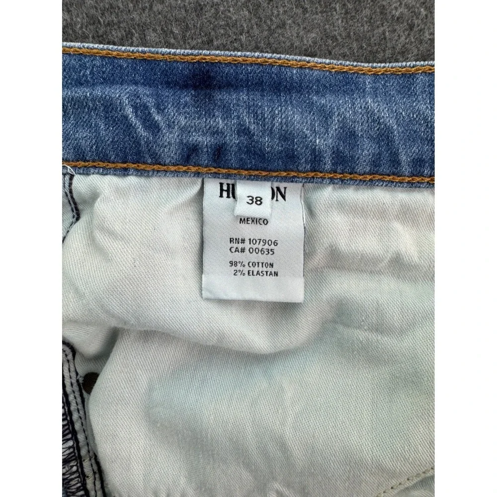 Hudson Jeans Men Straight Leg‎ Light Wash Denim Tag 38W (40Wx30L) Cotton Blend